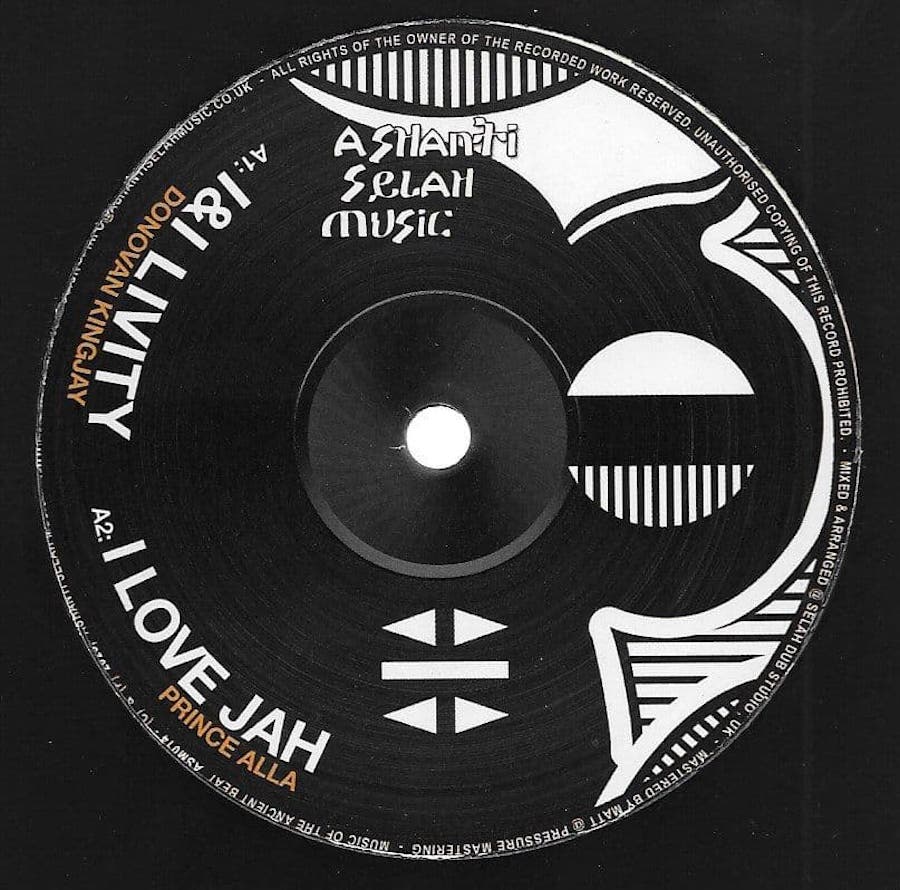 Donovan Kingjay I&I Livity / Prince Alla I Love Jah 12 vinyl