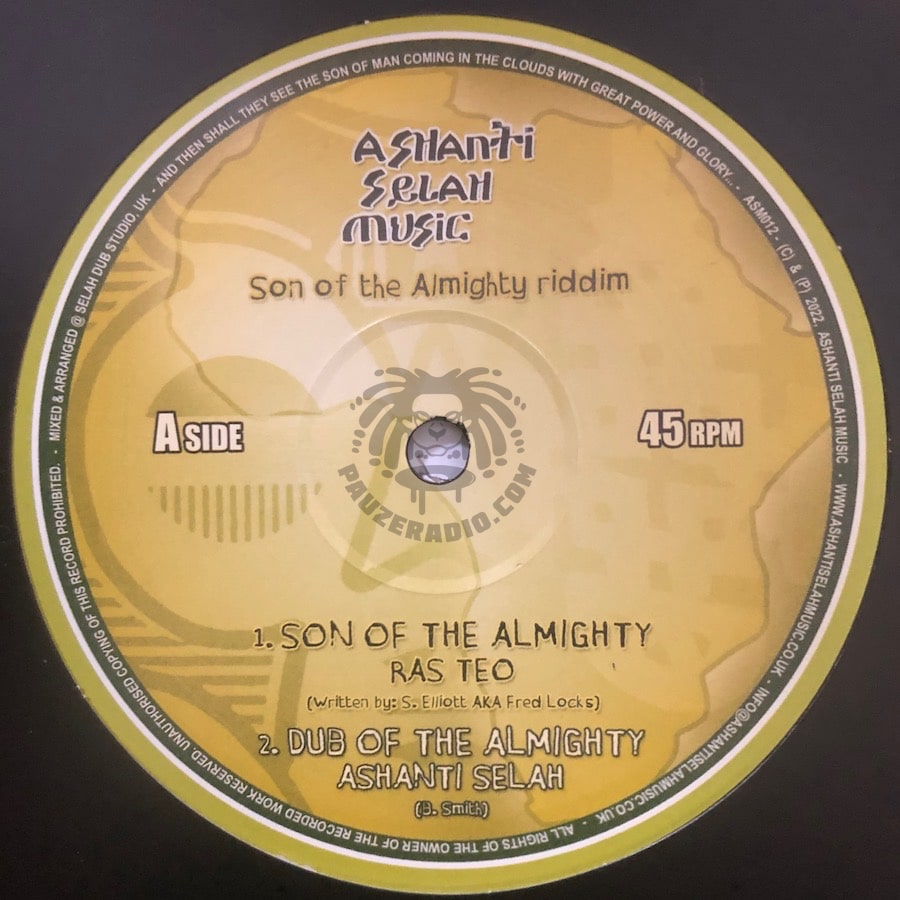 Ras Teo Son Of The Almighty 10 vinyl
